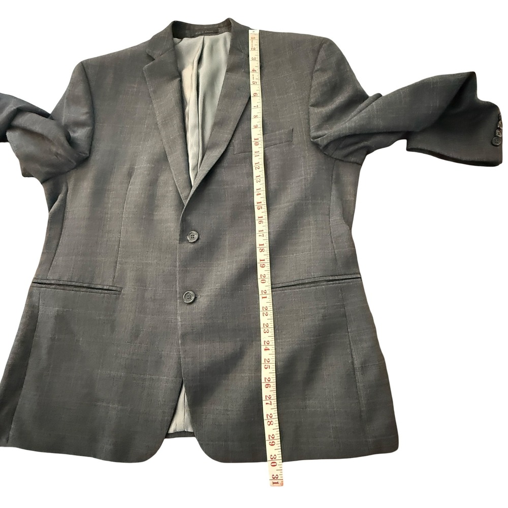 Michael Kors Suit Jacket Mens 44S Grey Glen Plaid Wool Two Button Blazer - Picture 2 of 10